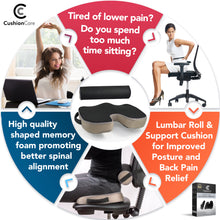 Load image into Gallery viewer, Seat Cushion and Lumbar Roll Combo for Office Chair