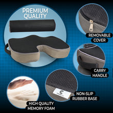 Load image into Gallery viewer, Seat Cushion and Lumbar Roll Combo for Office Chair