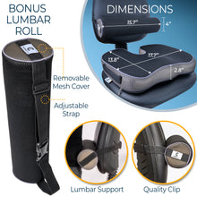 Load image into Gallery viewer, Seat Cushion and Lumbar Roll Combo for Office Chair