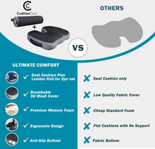 Load image into Gallery viewer, Seat Cushion and Lumbar Roll Combo for Office Chair