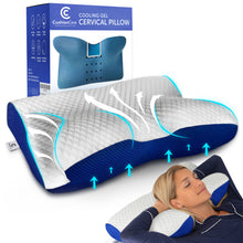 Load image into Gallery viewer, Cooling Gel Contoured Cervical Neck Pillow
