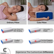 Load image into Gallery viewer, Cube Pillow with Adjustable Memory Foam for Side Sleepers
