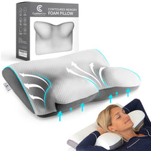 Load image into Gallery viewer, Original Contoured Cervical Memory Foam Pillow
