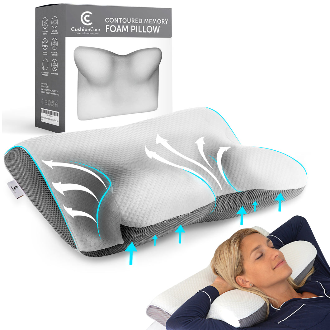 Cervical Memory Foam Pillow for Neck and Shoulder Pain Relief