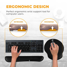 Load image into Gallery viewer, Wrist Rests for Keyboard and Mouse Pad Set
