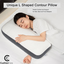 Load image into Gallery viewer, L Shaped Side Sleeper Pillow for Pain Relief Sleeping
