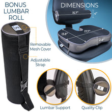Load image into Gallery viewer, Seat Cushion and Lumbar Roll Combo for Office Chair
