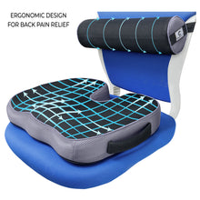 Load image into Gallery viewer, Seat Cushion and Lumbar Roll Combo for Office Chair
